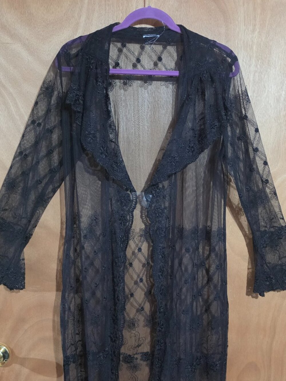 Black Lace Duster Medium